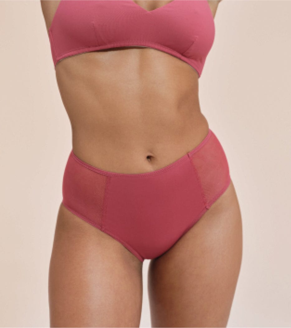 Lace High-Waist - Recycled Nylon - Raspberry