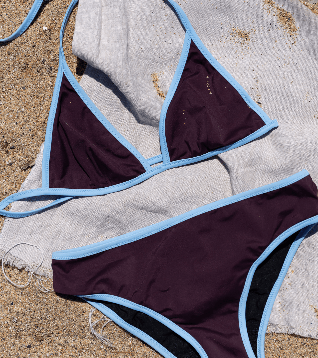 Swimwear - Triangle - Top - Brown
