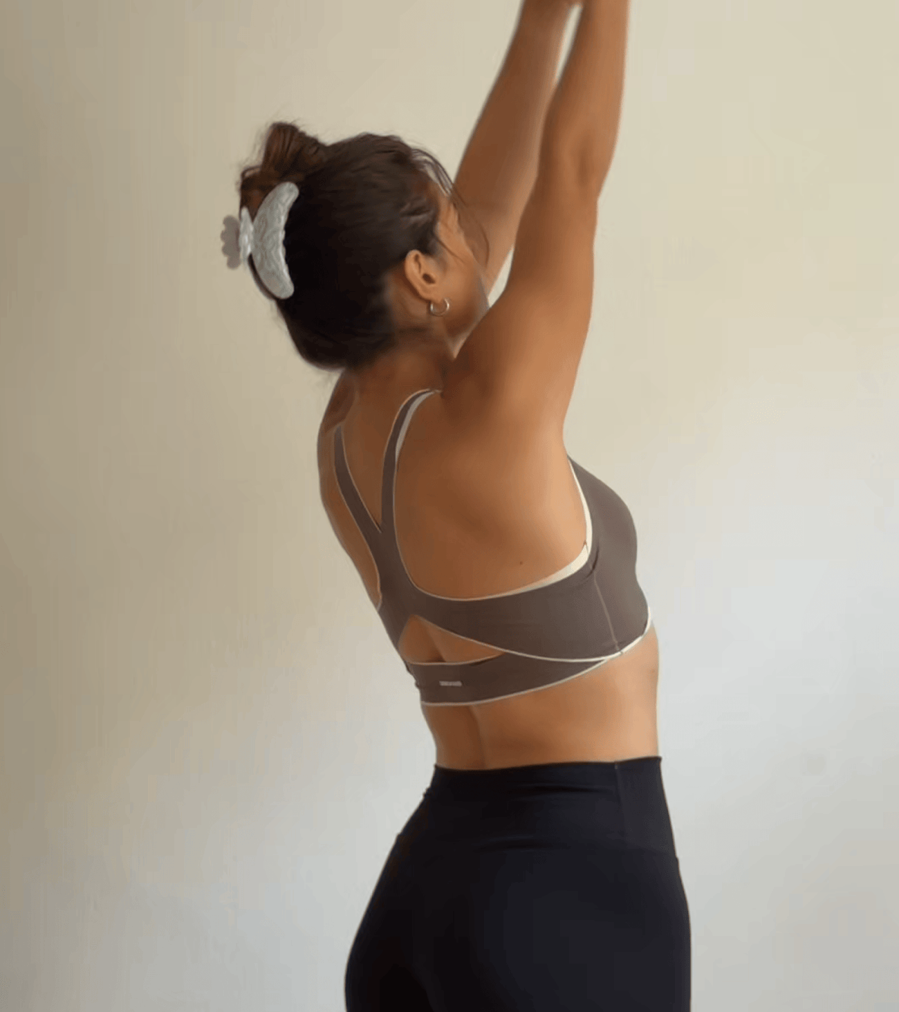 Sports Bra - Brown & Yellow
