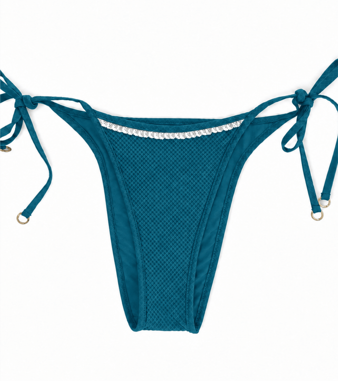 Zwemkleding - Waffle - Brief - Donker turkoois