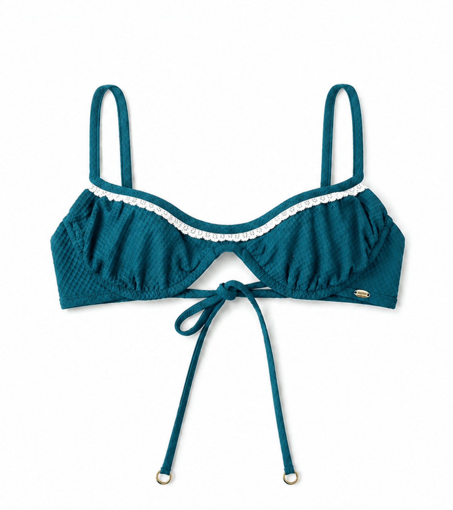 Zwemkleding - Waffle - Beugel - Top - Donker turkoois